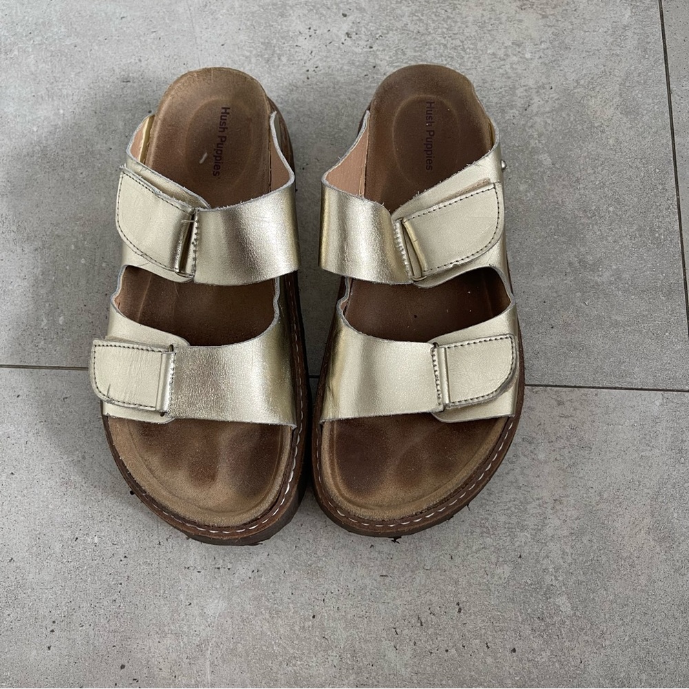 gold sandals